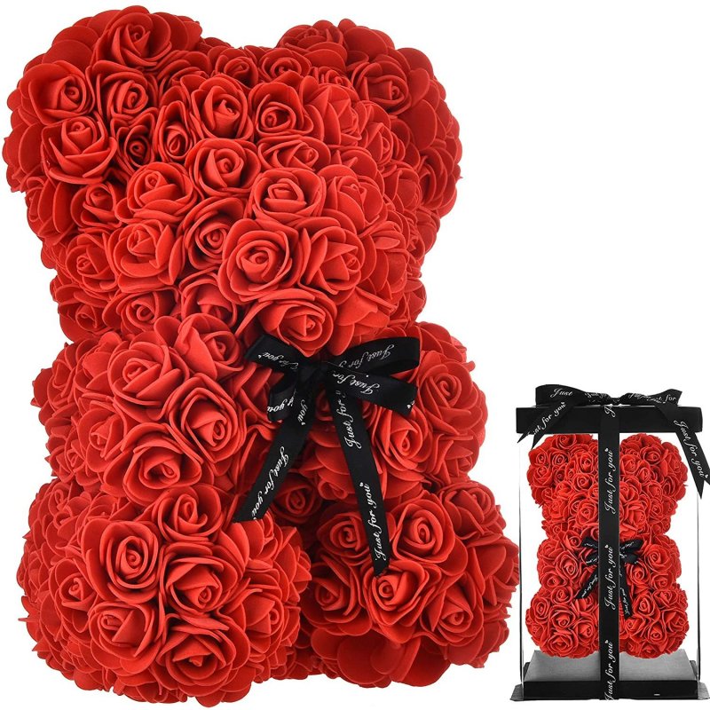 Red Rose Bear - 25cm
