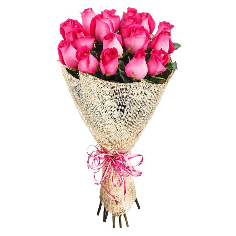 Puget 15 рожевих троянд